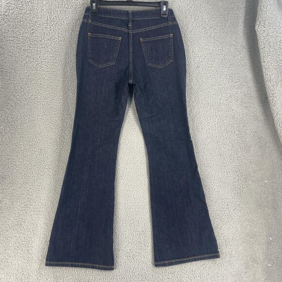 Boden Jeans Womens 6 R Blue Dark Wash Flared Mid Rise Stretch Denim 5 Pocket - Picture 1 of 13